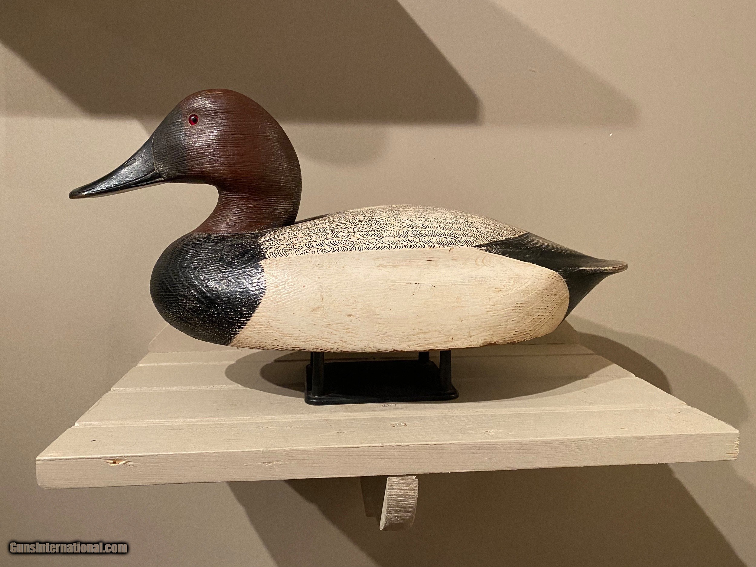 Canvasback Drake Duck Decoy Ken Anger Dunnville Ontario