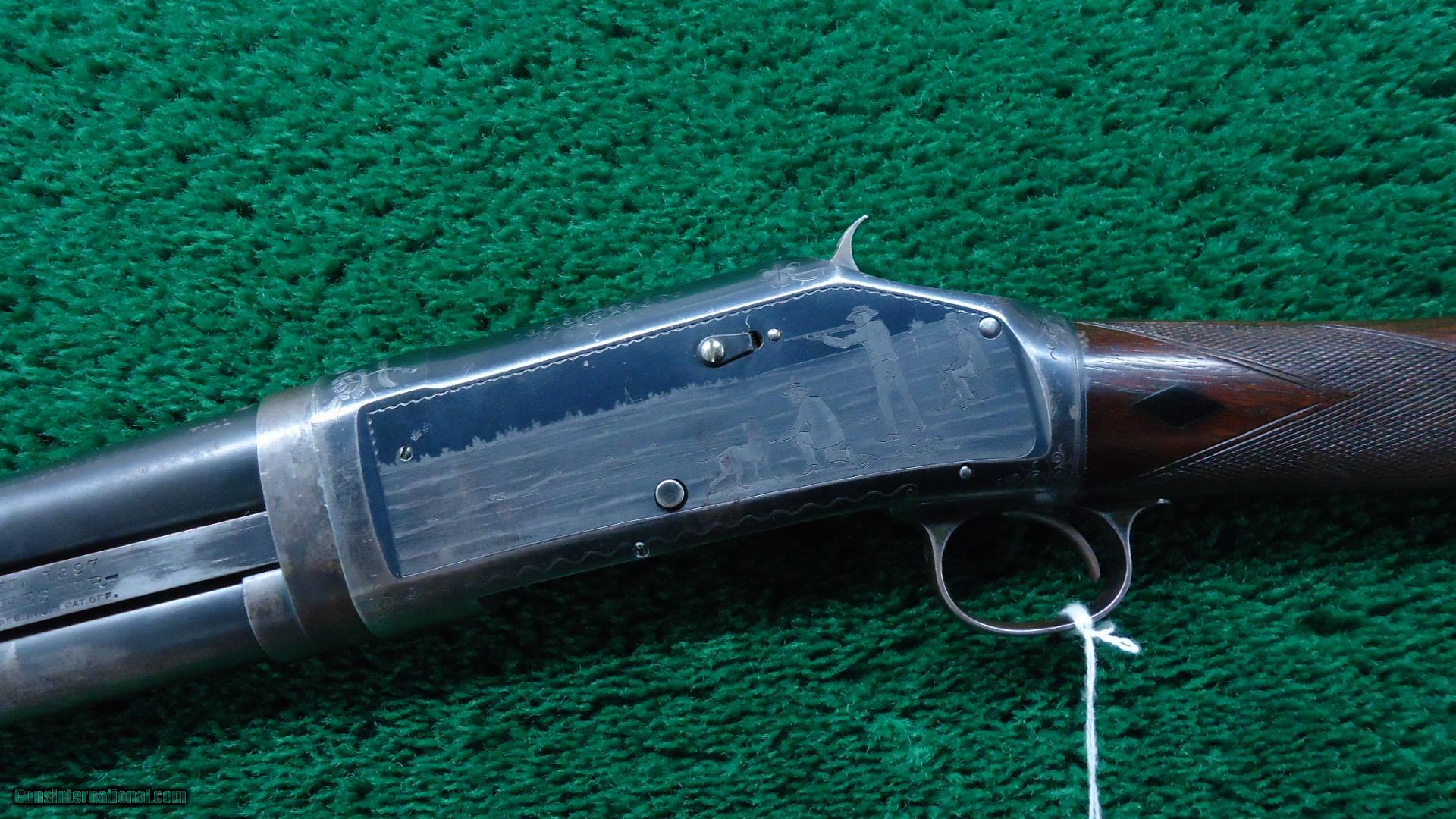 Winchester Model Deluxe Engraved Pump Action Shotgun For Sale