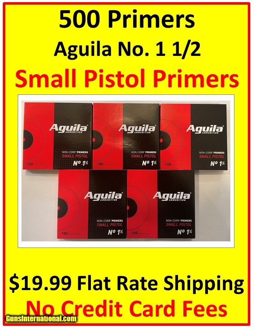 AGUILA SMALL PISTOL Primers 500 Count