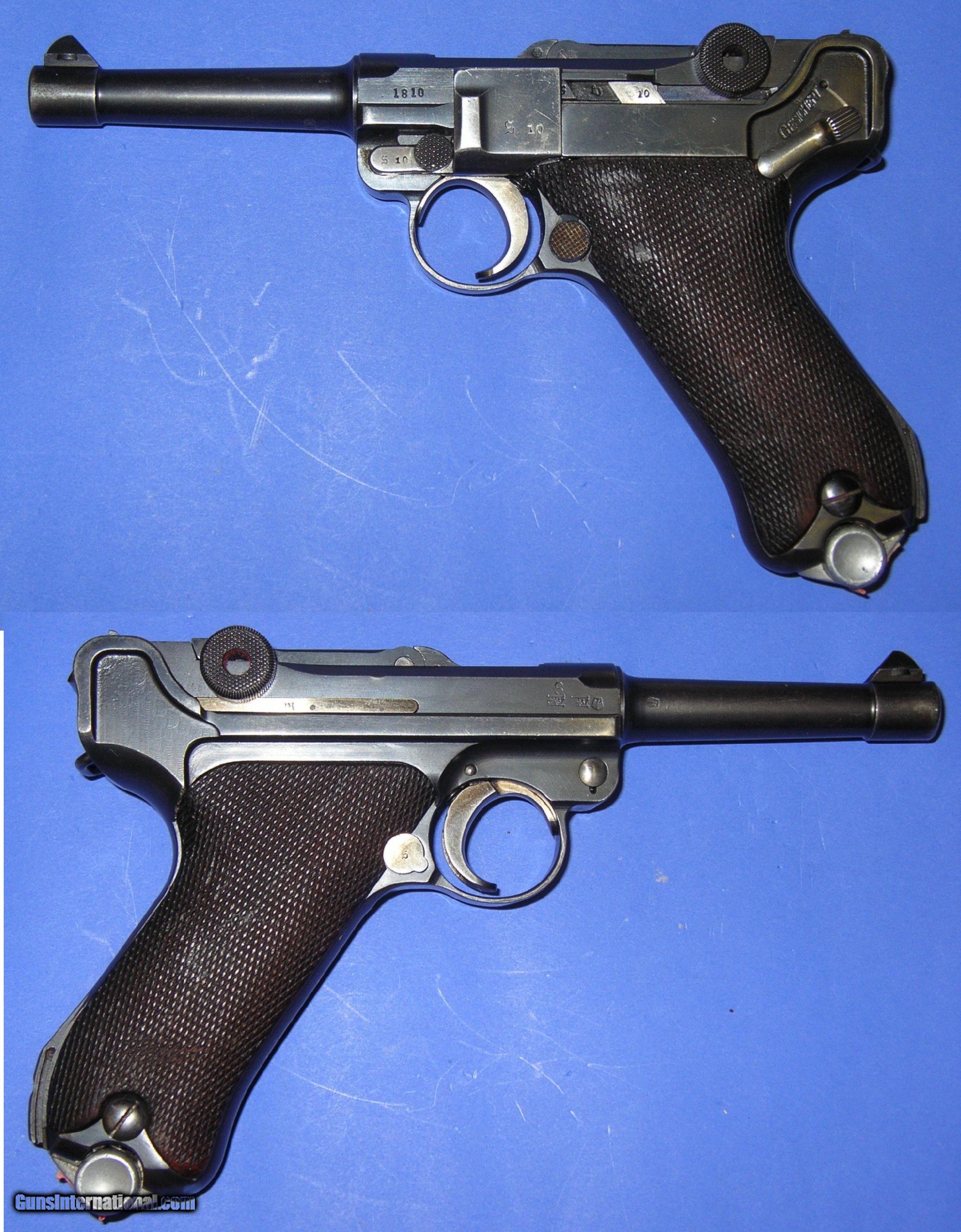 Luger P 08 Semi Automatic Pistol Rare 100418439 18710 801121D88EA6DF27 