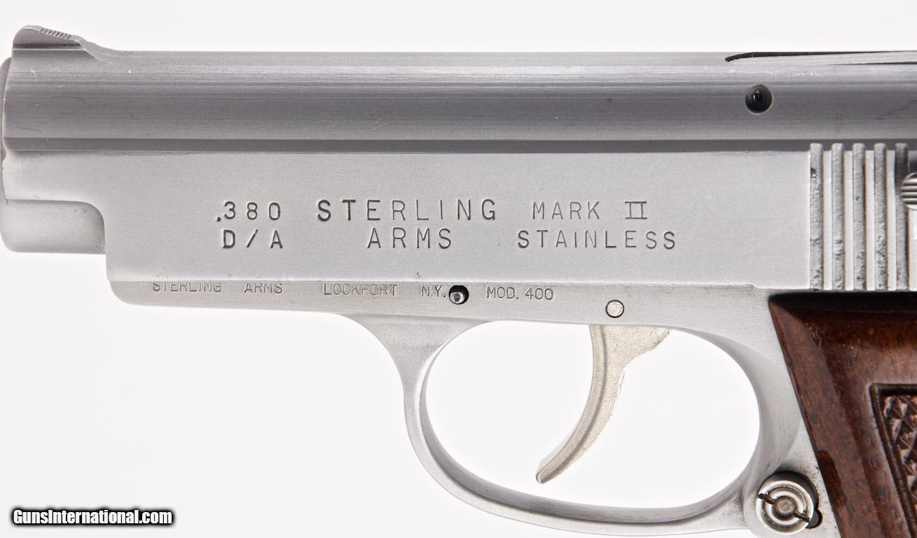 Sterling Arms Model Mark Ii Acp Da Sa Semi Auto Pistol With