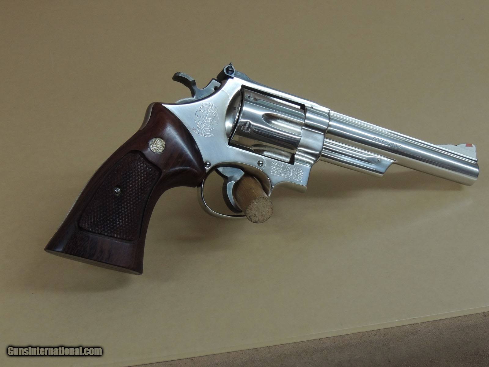 Smith Wesson Nickel Model Magnum Revolver In Case INVENTORY