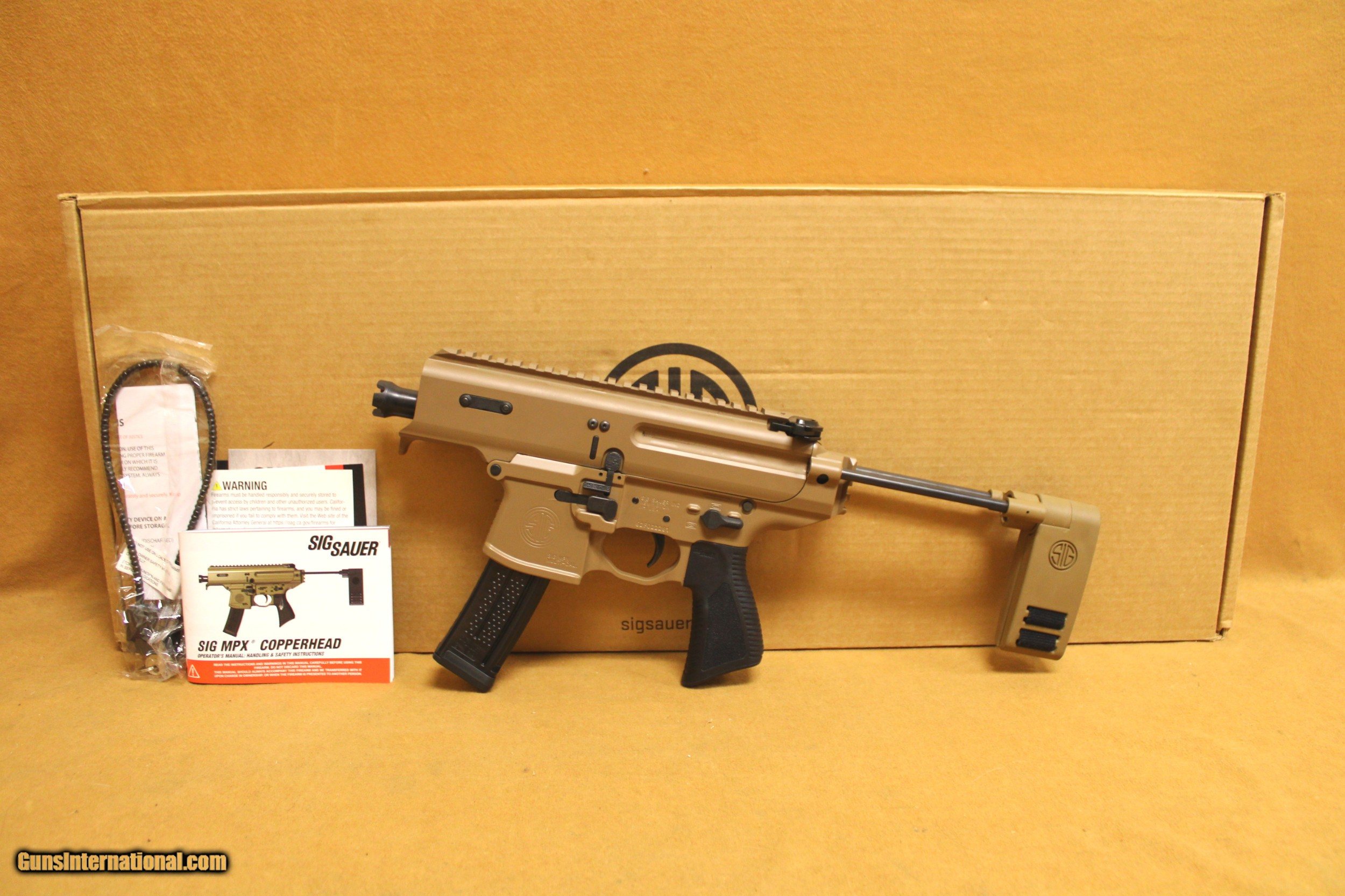 Sig Sauer Mpx Copperhead Pistol Pdw W Pcb Brace Mm Fde Pmpx B Ch