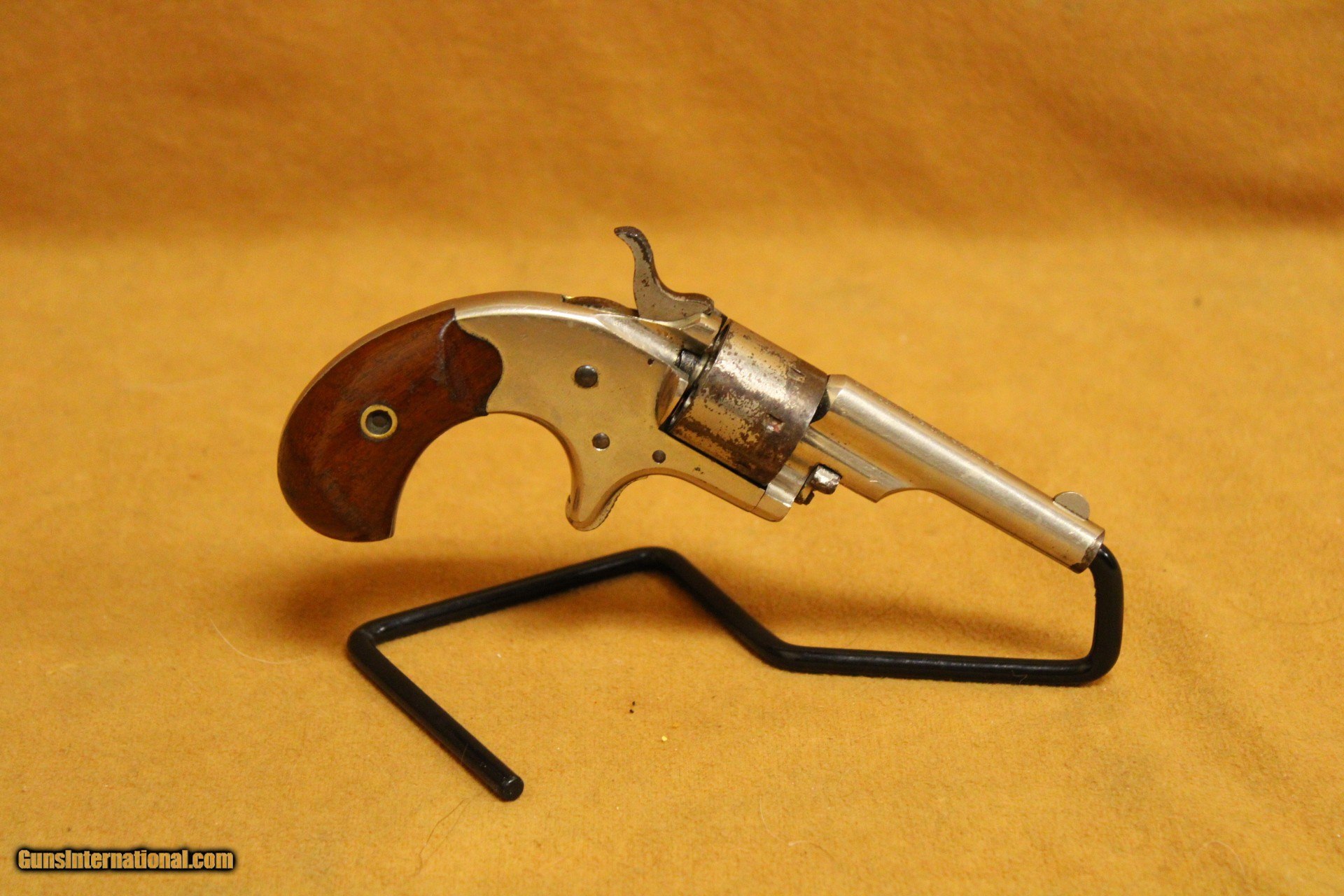 Antique Colt Open Top Pocket Revolver W Spur Trigger Caliber