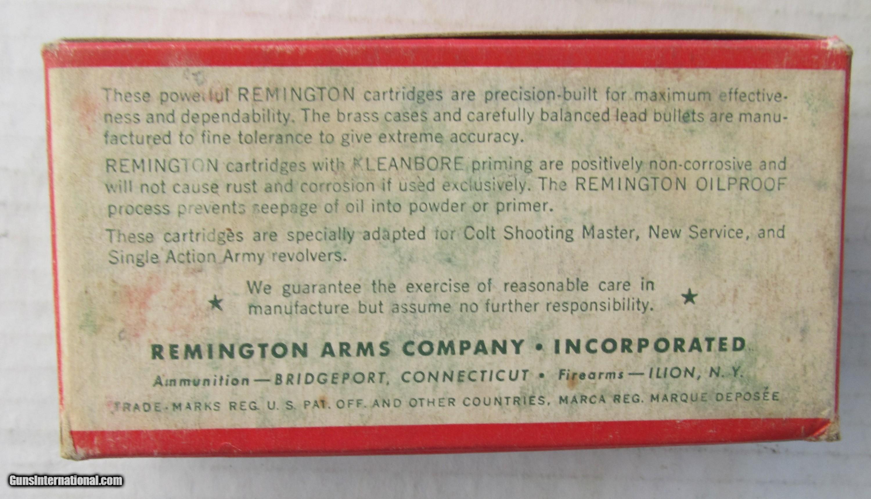 Colt Remington Kleanbore Grain Lead Bullets Cartridges