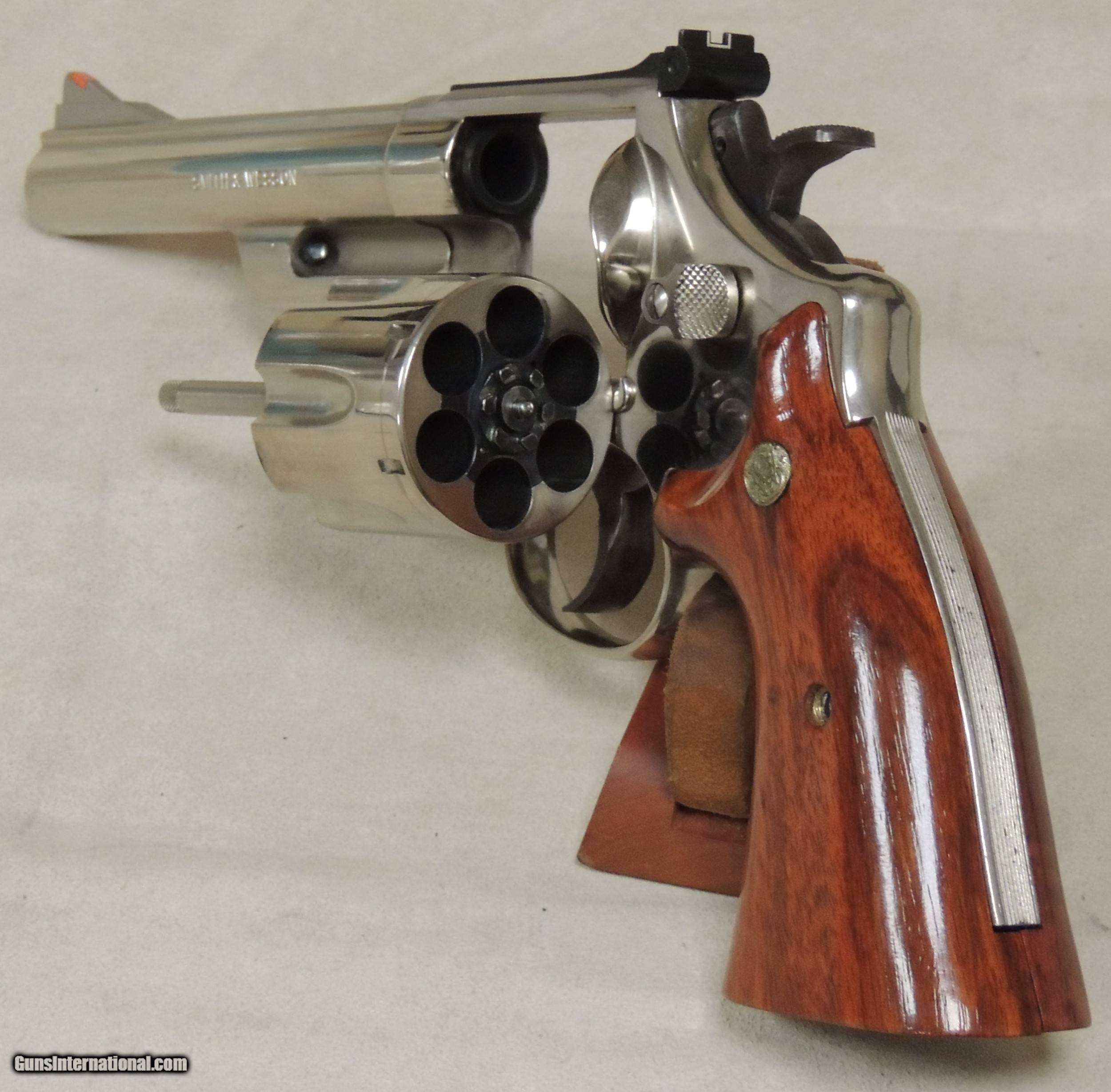 Smith Wesson Model Nickel Plated Magnum Caliber Revolver S N Ava Xx