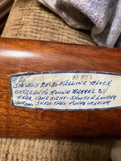 Stevens 25-20 Single shot