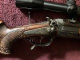 German Austrian combination gun, 16ga over 5.6x50r. - 10 of 14