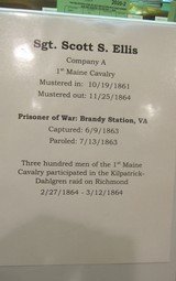 IDENTIFIED CIVIL WAR SIDE KNIFE OWNED BY SGT. SCOTT S. ELLIS 1ST MAINE CAVALRY - 7 of 9