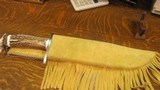 LARGE BOWIE KNIFE MADE BY ROY SCHILLER OF SASKATCHEWAN - 7 of 9
