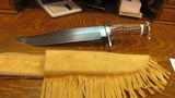 LARGE BOWIE KNIFE MADE BY ROY SCHILLER OF SASKATCHEWAN - 1 of 9
