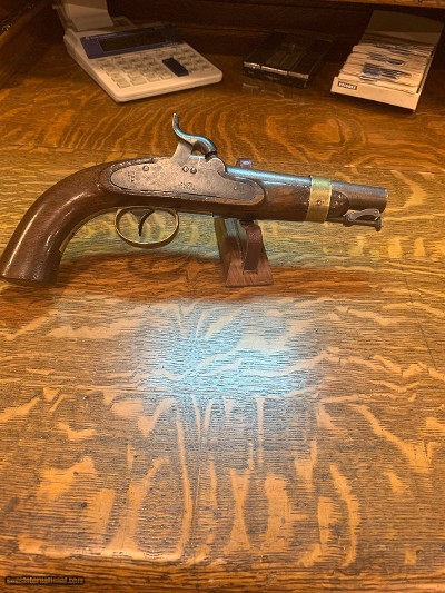 AMES 1843 REVENUE MARINE SERVICE BOXLOCK PISTOL