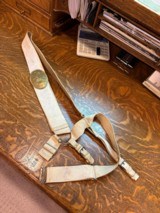 1820-30's U.S. MILITIA WHITE BUFF CAVALRY SHOULDER AND SABER BELT
