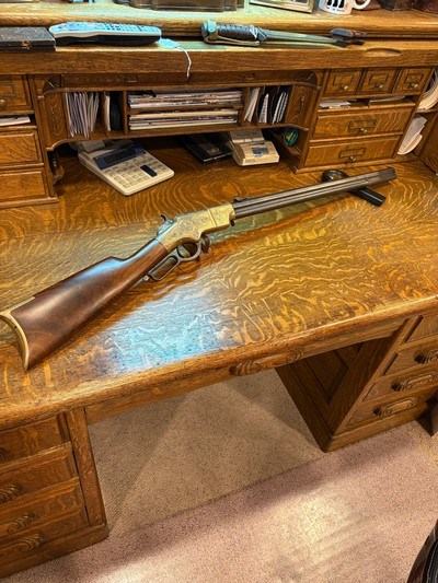 HENRY RIFLE FACTORY ENGRAVED BY SAMUEL HOGGSON - Image 1 of 18