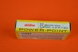 Western Super X 32 Winchester Special 170gr Power Point - Vintage Box with 1 unfired round and 1 fired - 4 of 7