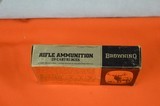 Vintage Browning 7mm Rem Mag Ammo, Gold box with Black Lettering, Full box of 20 rounds, 150gr Soft Point Spitzer - 7 of 10