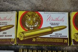 Weatherby 300 Weatherby Magnum Ammo - 3 Vintage Weatherby Tiger Boxes - 6 of 12