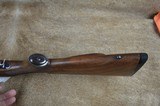 Cooper Model 21 223 Rem Very Early Model Serial # A34 Sporter style stock with shadow line cheek piece, pointed fleur de lis checkering, 24