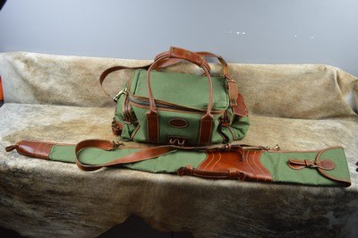 Orvis Leather & Canvas 3 Piece Set - Range Bag, Shotgun Case & Carry/Travel Bag. American or European Quality. They don't make it like this anymore