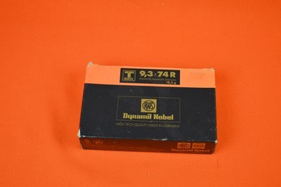 RWS - Dynamit Nobel 9.3 x 74R 286gr. Mantel Partition Bullet, 1 Full box of 20 Rounds - Climate Control Storage, Excellent Condition