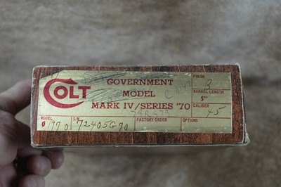 Colt 1911 Government Model 70 Series Box Only - Good Condition