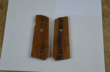 Colt Factory 1911 Grips - Checkered Walnut with Gold Medallions - Like New Condition - Image 4 of 4