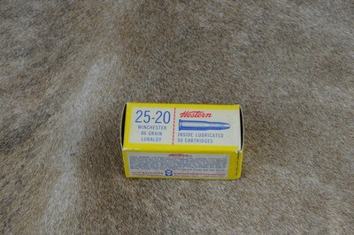 Vintage Winchester Western 25-20 WCF Ammo 86gr bullets, full box of 50 rounds - Image 2 of 9