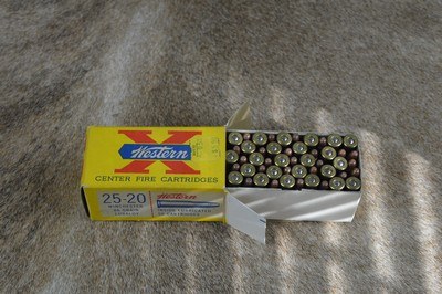 Vintage Winchester Western 25-20 WCF Ammo 86gr bullets, full box of 50 rounds - Image 7 of 9