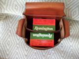 Leather Basketweave Double Trap Shooting Pouch.Sporting clays or Skeet. USA - 2 of 8