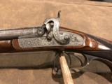 Engraved, high condition Bavarian percussion double rifle - 6 of 13