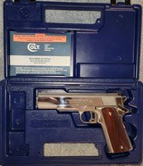 Colt Gold Cup National Match MKIV Bright Polished Stainless Absolutely Beautiful - 1 of 5