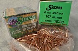 Sierra 6 mm, 107 grain, MatchKing bullets, #1570 - 1 of 4