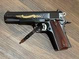 New in Box Rare Colt Custom Shop Premier Edition 1911 Blued Factory Engraved with Gold Inlays Lew Horton 1of 750 Complete Paperwork 2 Mags Box Shipper - 2 of 15