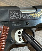 New in Box Rare Colt Custom Shop Premier Edition 1911 Blued Factory Engraved with Gold Inlays Lew Horton 1of 750 Complete Paperwork 2 Mags Box Shipper - 6 of 15