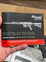 NIB Hard to Find SIG SAUER SIG 716 G2 Patrol Rifle 7.62x51mm NATO 1:10 Twist 16” Barrel Gas Operated Tactical Rifle Model R716G2-16B-P SIG AR-10 .308 - 10 of 15