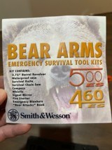 Rare New In Case S&W Smith & Wesson 500 ES Revolver Emergency Survival Bear Attack Kit w/ Knife & Extras Pelican Case Blaze Orange Grips Hard to Find - 12 of 15