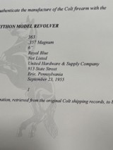 USED COLT PYTHON 1955 357 MAG 6