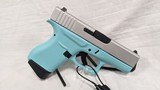 USED GLOCK 43 ROBIN EGG BLUE 9MM - 2 of 2