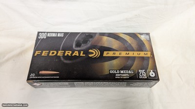 FEDERAL PREMIUM GOLD MEDAL BERGER OTM 215GR. 300 NORMA MAG