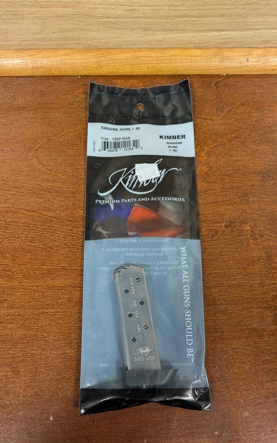 Kimber 7 Round Extended Micro Magazine 380 ACP - Image 1 of 2