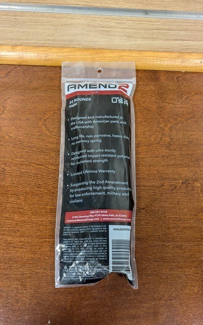 Amend2 Glock 17/19/26 9mm Polymer Magazine 34 Rounds Black - Image 2 of 2