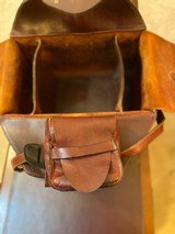 Vintage Leather Shotgun Sleeve and Ammo Range Bag - 13 of 15