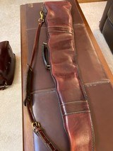 Vintage Leather Shotgun Sleeve and Ammo Range Bag - 6 of 15