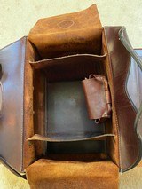 Vintage Leather Shotgun Sleeve and Ammo Range Bag - 12 of 15