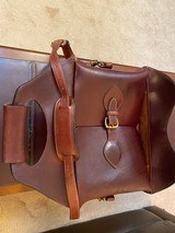 Vintage Leather Shotgun Sleeve and Ammo Range Bag - 14 of 15