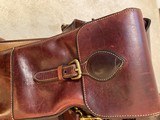 Vintage Leather Shotgun Sleeve and Ammo Range Bag - 5 of 15