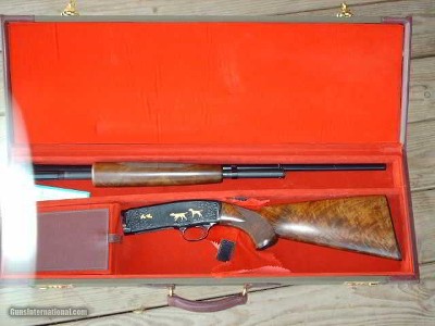 WINCHESTER M-42 PRE-WAR, SOLID RIB, ENGRAVED