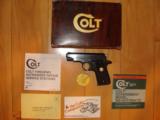 COLT GOVERNMENT 380 CAL. BLUE, LIKE NEW IN THE BOX [SOLD PENDING FUNDS] - 2 of 2