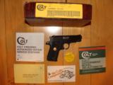 COLT GOVERNMENT 380 CAL. BLUE, LIKE NEW IN THE BOX [SOLD PENDING FUNDS] - 1 of 2