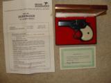 HIGH STANDARD DERRINGER M-101 BLUE, 22 MAG. EXC. COND IN FLIP TOP FACTORY BOX [SOLD PENDING FUNDS] - 2 of 2